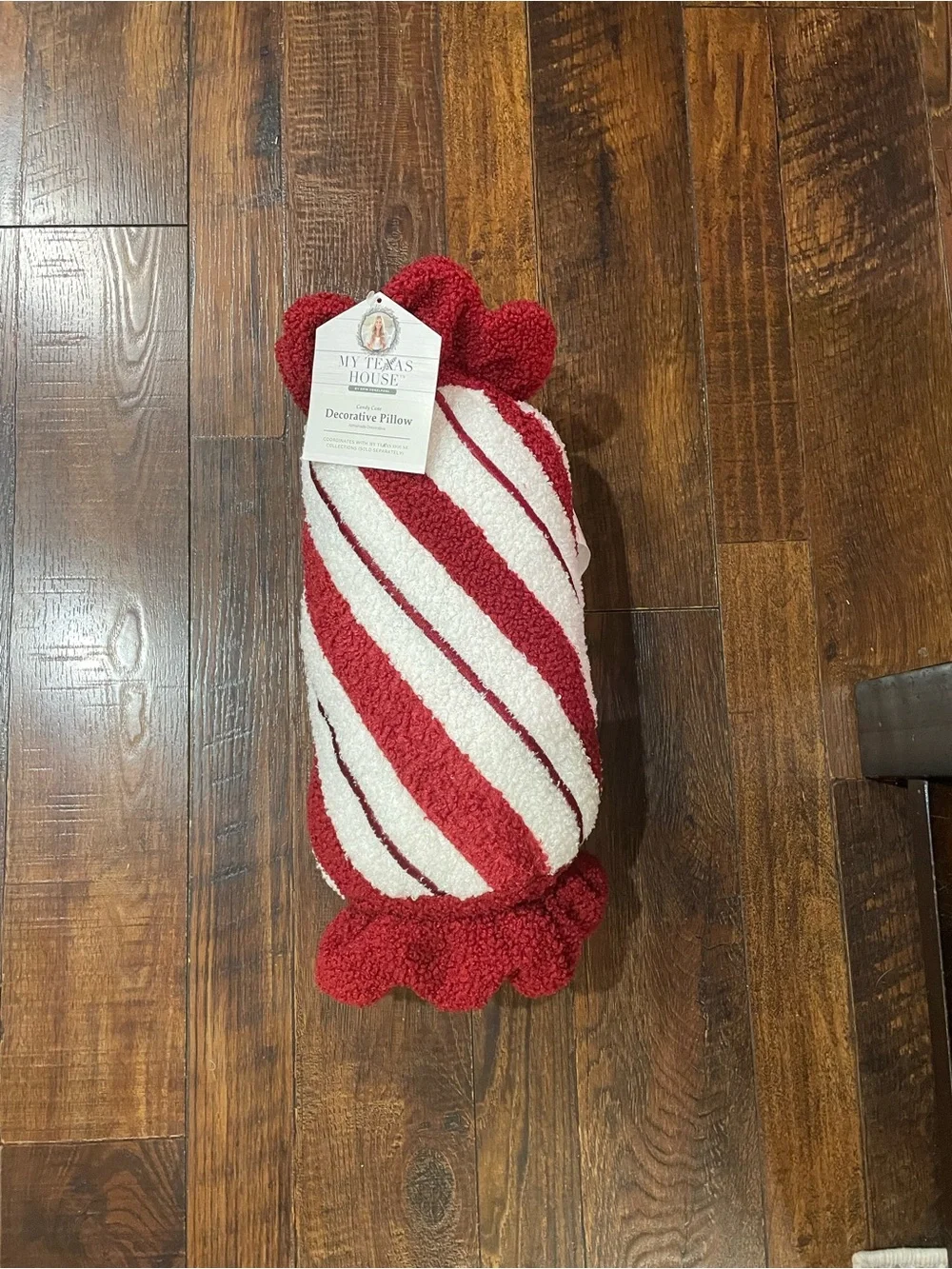 Cozy Holiday Pillow Trio - Brown Gingerbread, Red & White Candy